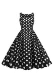 Pink Polka Dots Vintage 1950s Dress