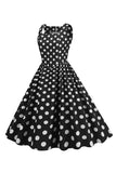 Pink Polka Dots Vintage 1950s Dress