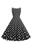 Pink Polka Dots Vintage 1950s Dress