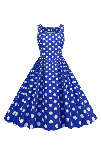 Pink Polka Dots Vintage 1950s Dress