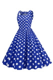 Pink Polka Dots Vintage 1950s Dress