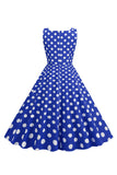 Pink Polka Dots Vintage 1950s Dress