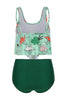 Load image into Gallery viewer, Two Piece Green Printed Swimwear