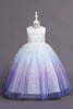 Load image into Gallery viewer, Purple Glitter Sleeveless Long Girls&#39; Dress