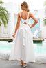 Load image into Gallery viewer, White Summer Midi Casual Dress