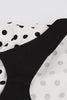 Load image into Gallery viewer, Black Polka Dots Swing 1950s Dress with Short Sleeves