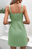Load image into Gallery viewer, Green Chain Strap Wrap Short Summer Dress