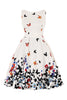 Load image into Gallery viewer, Butterfly Print Sleeveless Apricot 1950s Dress