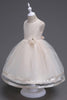 Load image into Gallery viewer, Boat Neck Tulle White Girls Dresses with Bow