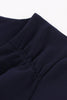 Load image into Gallery viewer, Navy Half Sleeves V Neck 1950s Dress