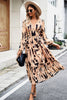 Load image into Gallery viewer, Black Printed Long Sleeves Casual Dress