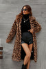 Load image into Gallery viewer, Brown Leopard Printed Faux Fur Long Women Coat