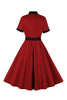 Load image into Gallery viewer, Red A Line 1950s Swing Dress with Belt