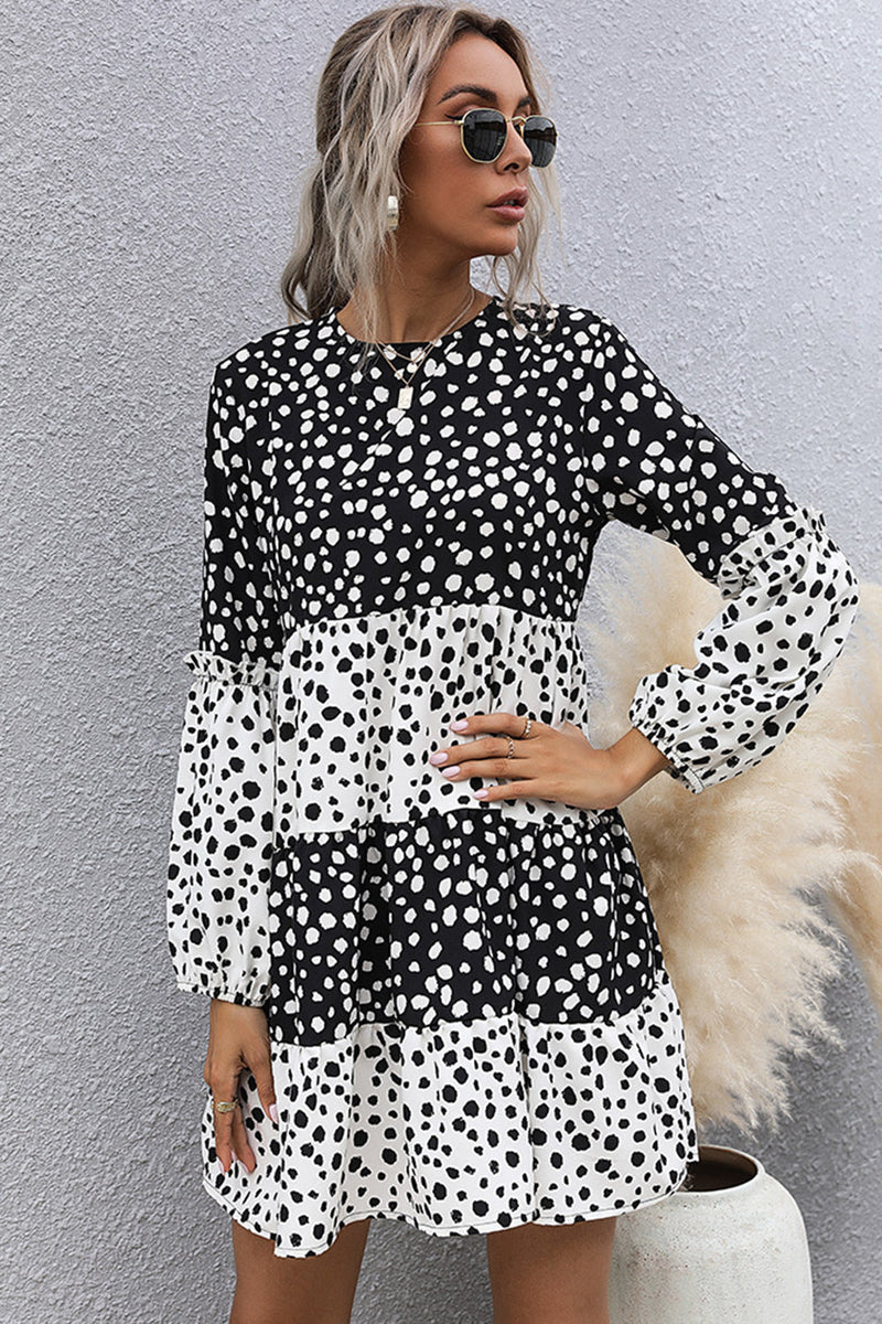 Load image into Gallery viewer, Polka Dots Long Sleeves Casual Dress