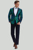 Load image into Gallery viewer, Green Men&#39;s Sequined Blazer Jacket