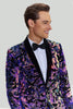 Load image into Gallery viewer, Black Sequins Mens Two-Piece Suit Shawl Lapel One Button Tuxedo