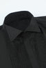 Load image into Gallery viewer, Black Men&#39;s Patchwork Long Sleeves Suit Shirt
