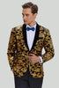 Load image into Gallery viewer, Gold Men&#39;s Blazer Slim Fit Solid One Button Business Suit Jacket