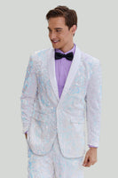 Load image into Gallery viewer, Men&#39;s Slim Fit 2 Piece Suit One Button Shawl Lapel Tuxedo for Prom