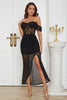 Load image into Gallery viewer, Off the Shoulder Black Corset Party Dress