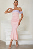 Load image into Gallery viewer, Blush Pink Strapless Mermaid Cocktail Dress