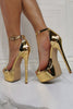 Load image into Gallery viewer, Gold Stiletto Sandals High Heels
