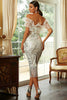 Load image into Gallery viewer, White Sparkly Off the Shoulder Cocktail Dress With Tassel