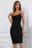 Load image into Gallery viewer, Black Spaghetti Straps Bodycon Cocktail Dress