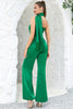 Load image into Gallery viewer, One Shoulder Green Prom Jumpsuits