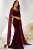 Load image into Gallery viewer, Burgundy Mermaid Square Neck Sequins Long Prom Dress with Slit