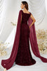 Load image into Gallery viewer, Burgundy Mermaid Square Neck Sequins Long Prom Dress with Slit