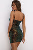 Load image into Gallery viewer, Sparkly Spaghetti Straps Green Bodycon Dress