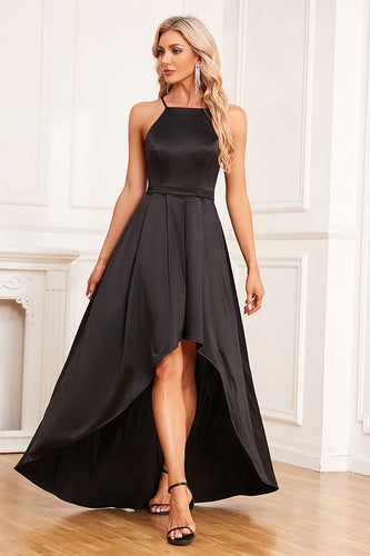 Asymmetrical Black Prom Dress