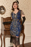Blue 1920 Retro Sequin Dress