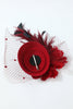 Load image into Gallery viewer, Burgundy Feathered 1920s Party Headpiece
