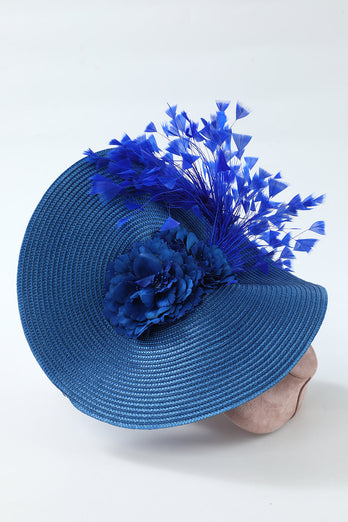 Blue Gatsby Headpiece with Flower