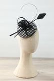 Black White Grid 1920s Party Headpiece
