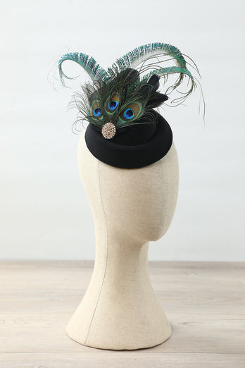 Black Peacock 1920s Party Headpieces