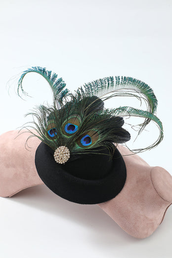 Black Peacock 1920s Party Headpieces