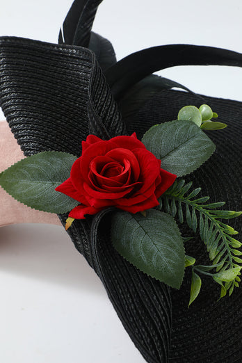 Black 1920s Party Accessory with Flower