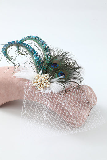 Green Peacock 1920s Party Accessory