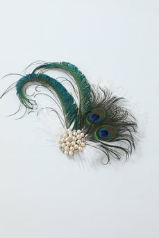Green Peacock 1920s Party Accessory