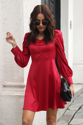 Burgundy Off Shoulder Short Prom Dress