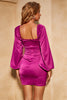 Load image into Gallery viewer, Fuchsia Long Sleeves Bodycon Dress