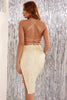 Load image into Gallery viewer, Beige Sequins Backless Cocktail Dress