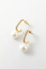 Load image into Gallery viewer, Pearl  Beading Golden Earrings