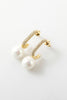 Load image into Gallery viewer, Pearl  Beading Golden Earrings