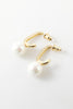 Load image into Gallery viewer, Pearl  Beading Golden Earrings