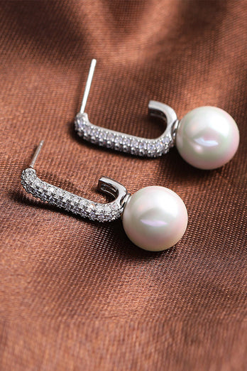 Pearl  Beading Golden Earrings