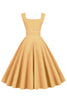 Load image into Gallery viewer, Yellow Square Neck 1950s Dress